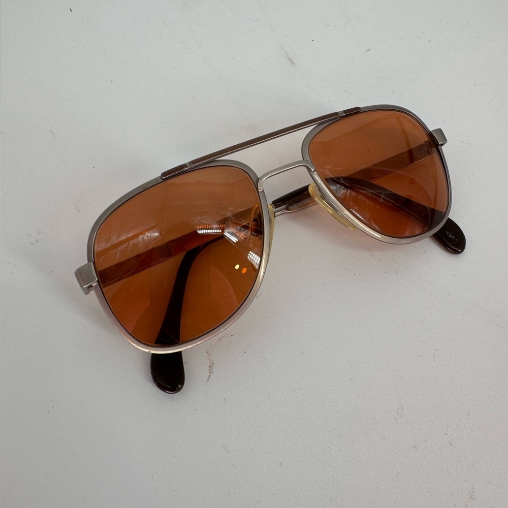 Vintage Menrad Gold Pilot Metal Sunglasses - Original Case